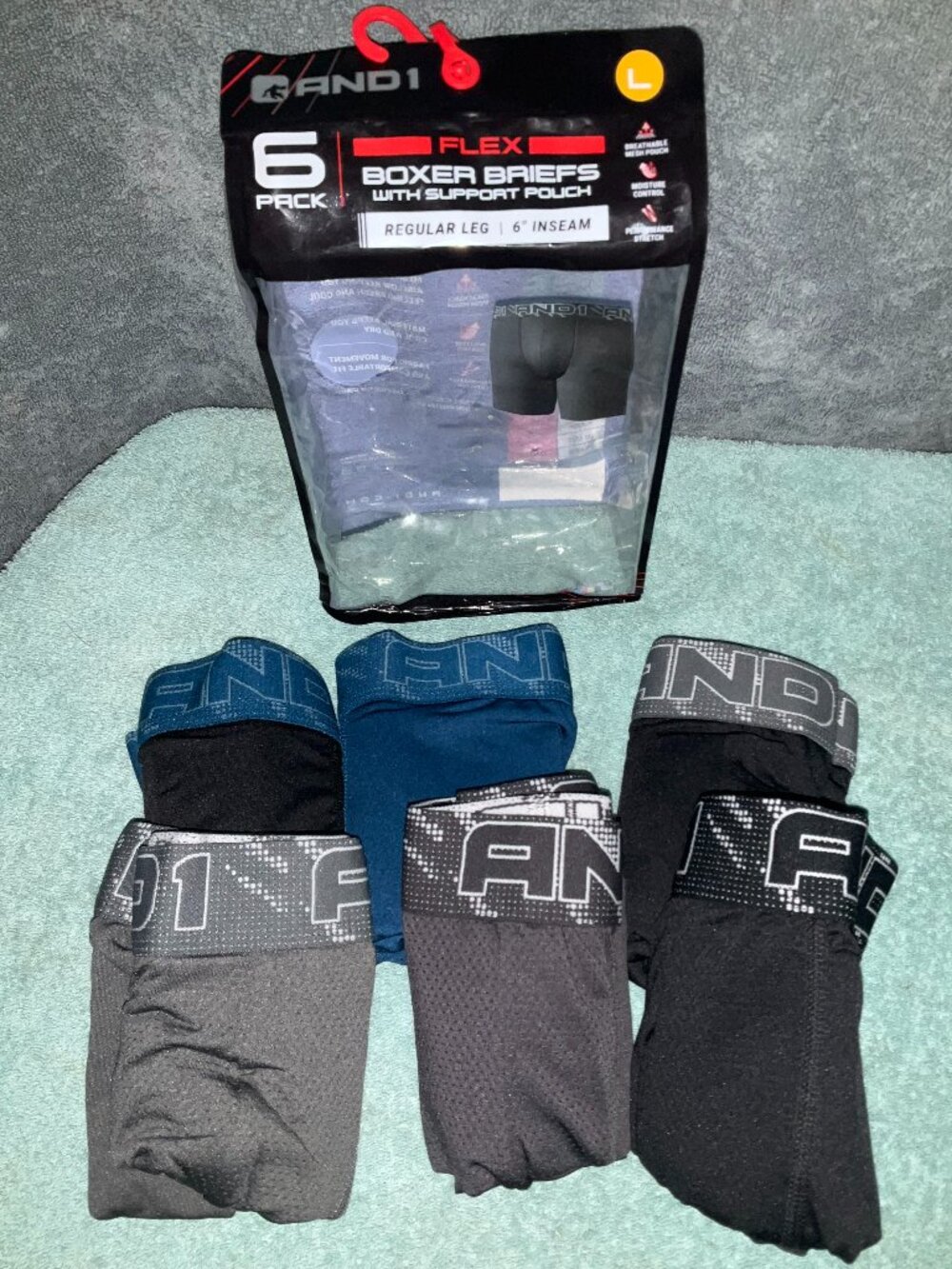 Men's And1 Boxer Briefs - 6 Pack